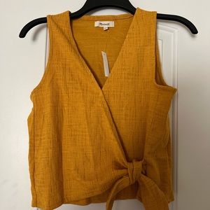 Brand New MadeWell Yellow Tie-Knot sleeveless top